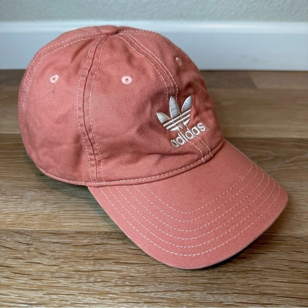NWOT Adidas Women's Coral Embroidered Adjustable Baseball Cap Hat